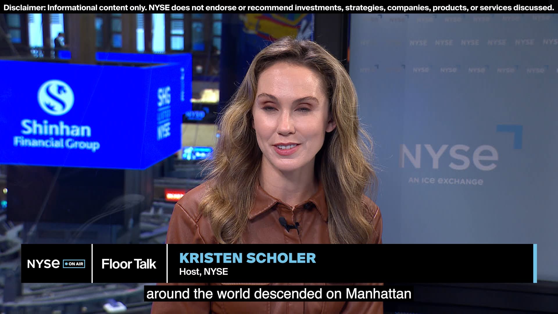 Jin Ok dong of Shinhan Financial Group Joins Floor Talk