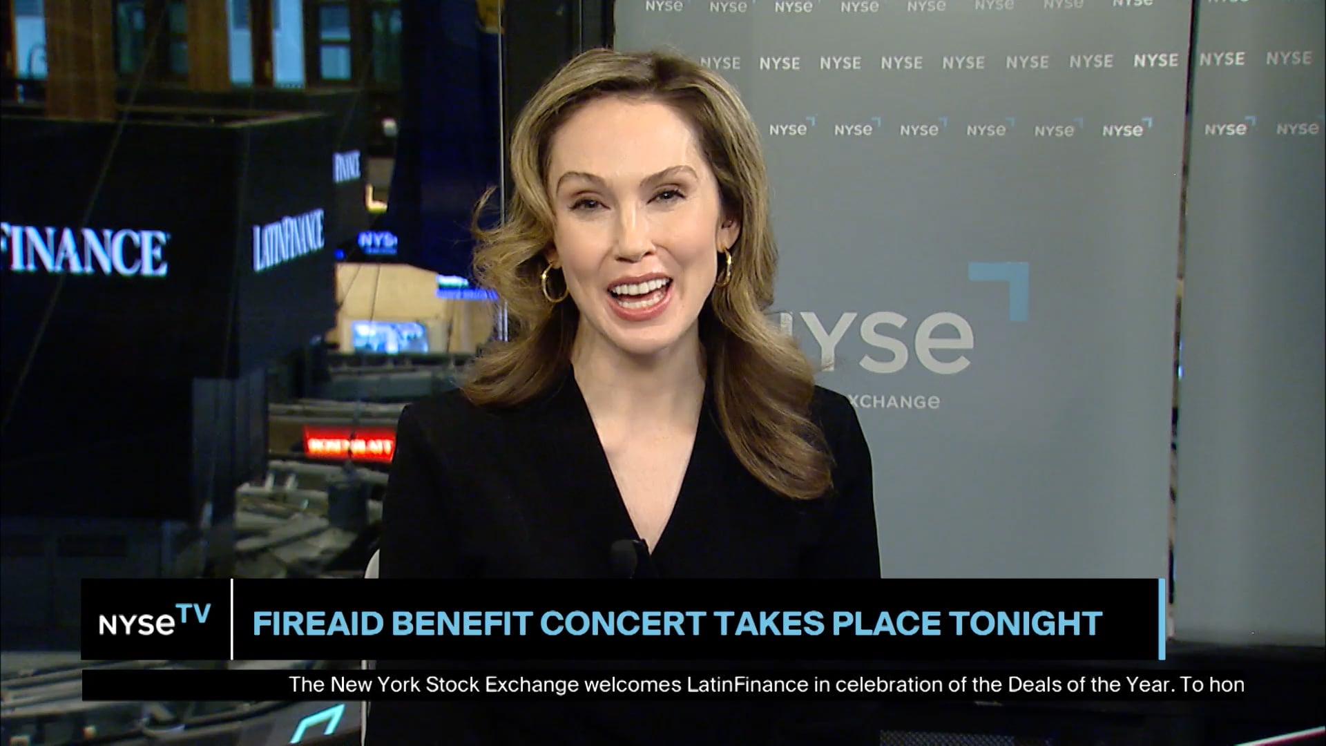 Kristin Scholer Highlights the FireAid Benefit Concert on NYSE TV Live