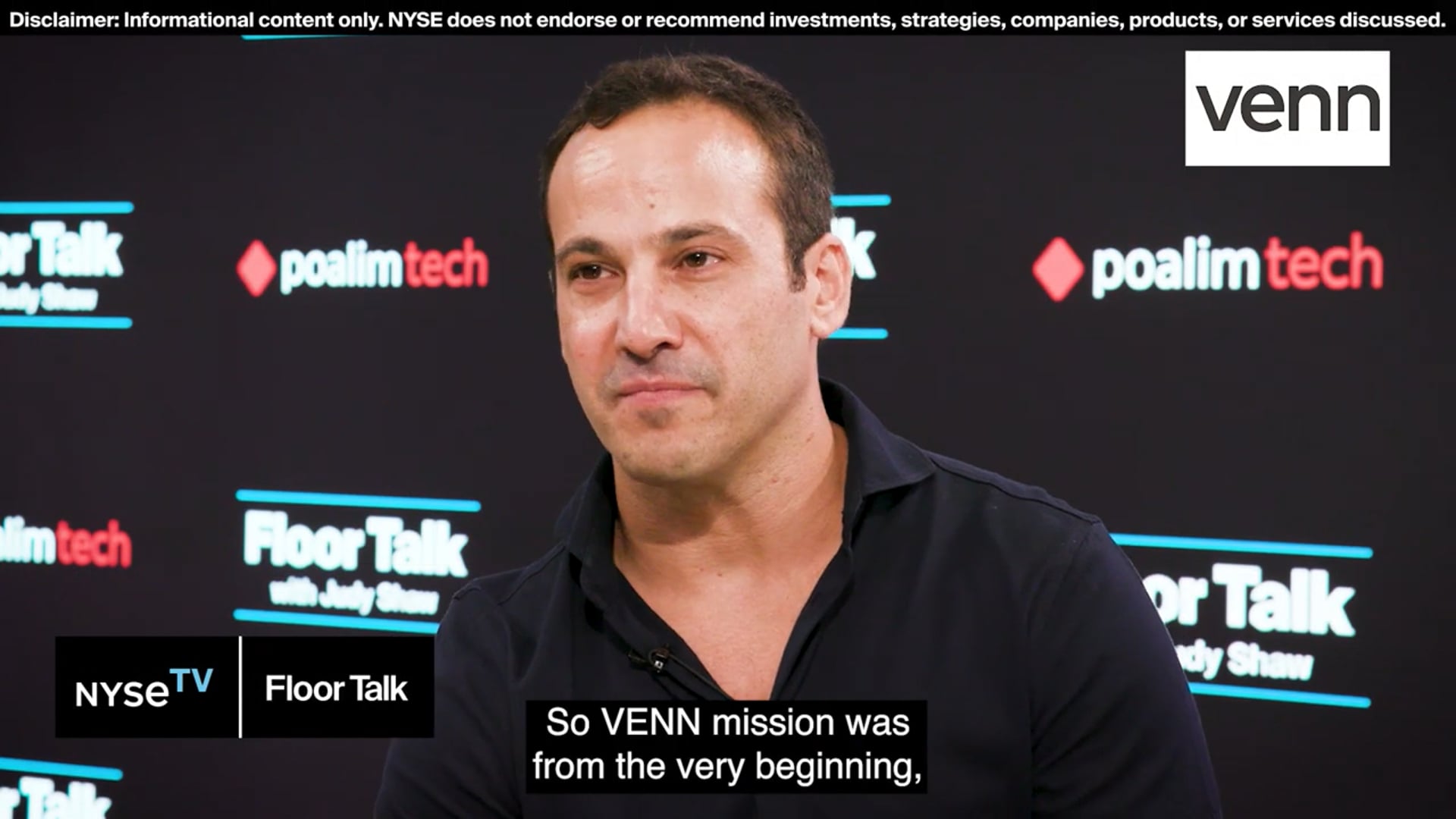 Or Bokobza, CEO & Co-Founder of Venn, joins NYSE Floor Talk