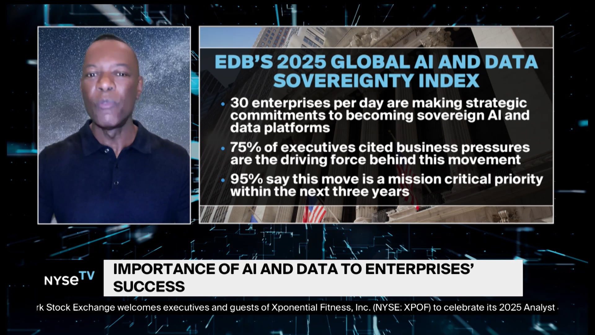 Kevin Dallas, CEO at EBD Joins NYSE TV LIve