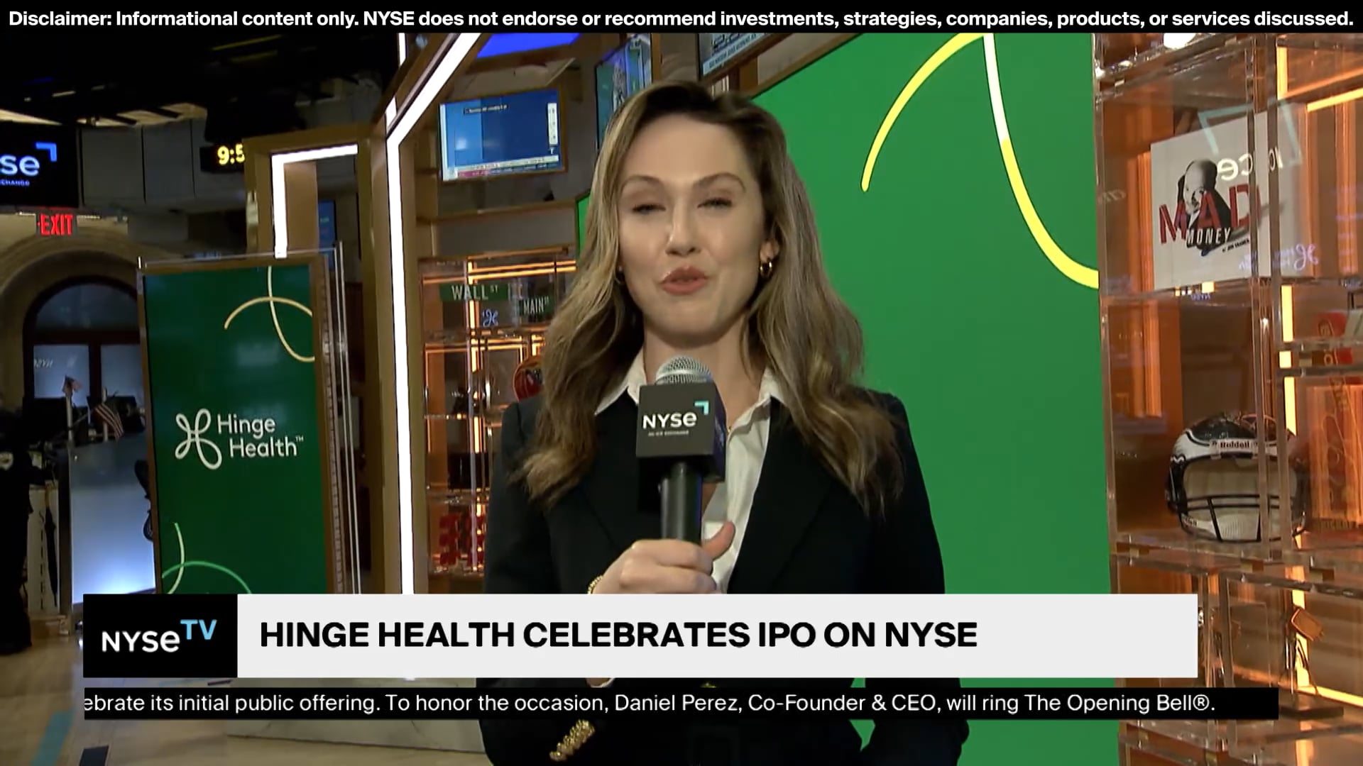 Claire Morrow, Physical Therapist at Hinge Health Joins Live on NYSE TV