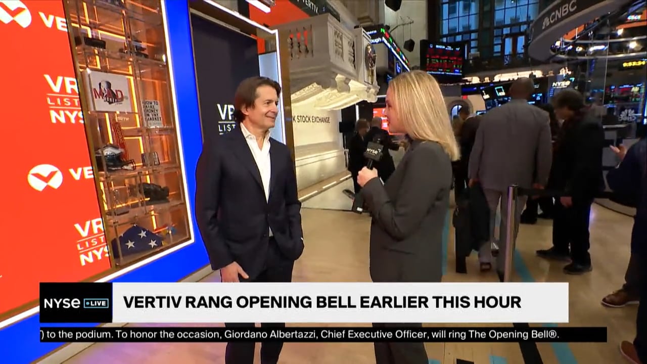 Vertiv CEO Reveals Company’s 2026 Goals After Ringing Opening Bell