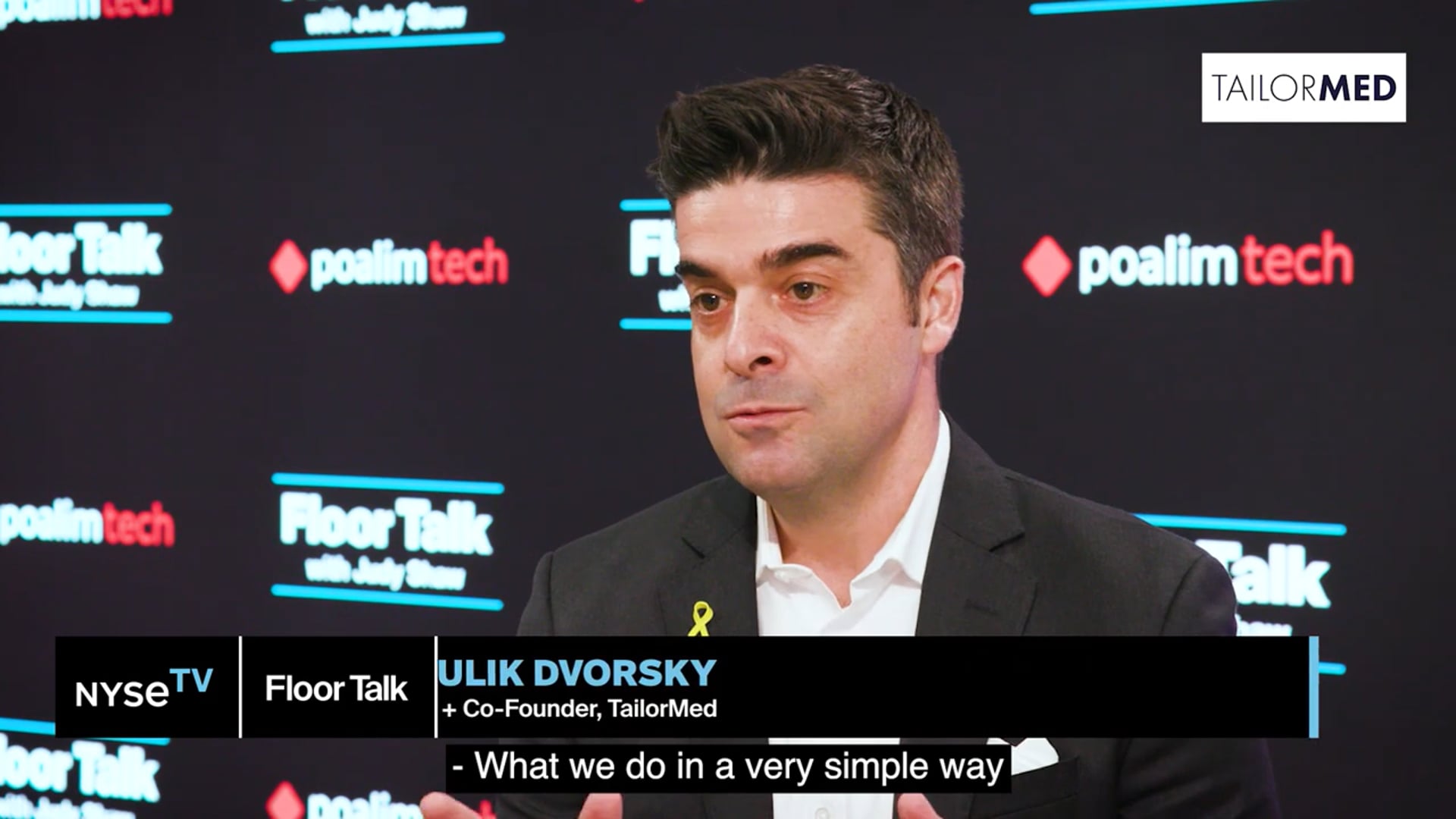 Srulik Dvorsky, CEO & Co-Founder of TailorMed, joins NYSE Floor Talk
