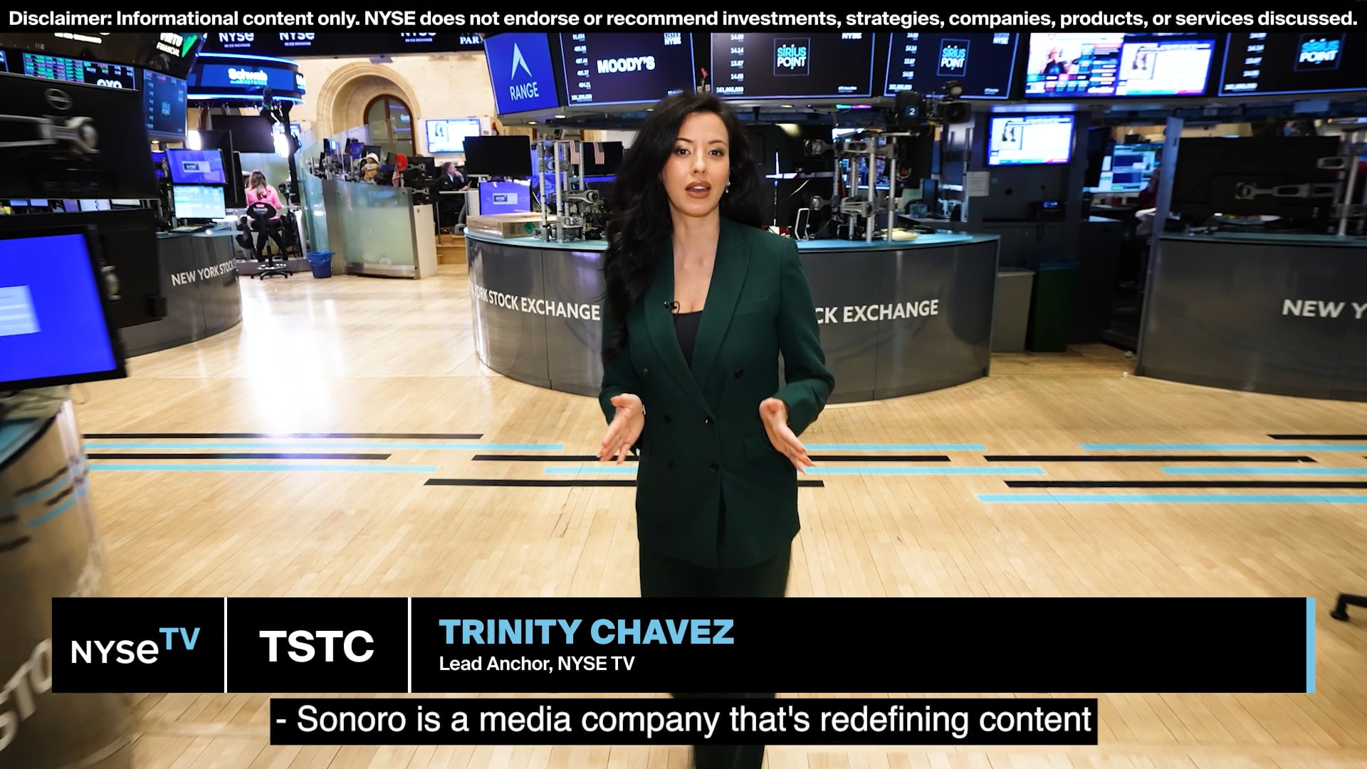 Sonoro Co-Founder & Chief Content Officer Camila Victoriano NYSE