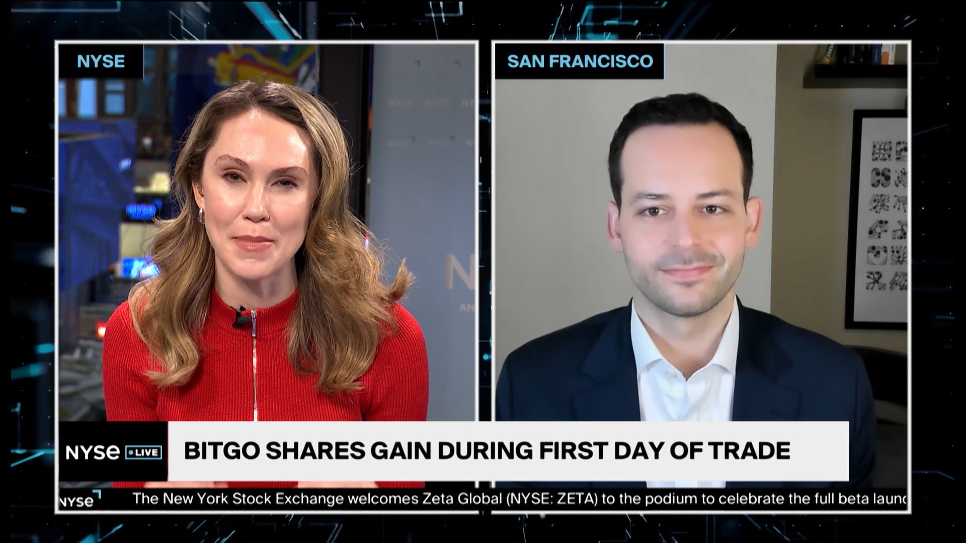 BitGo Shares Gain in First Day of Trading as NYSE-Listed Company