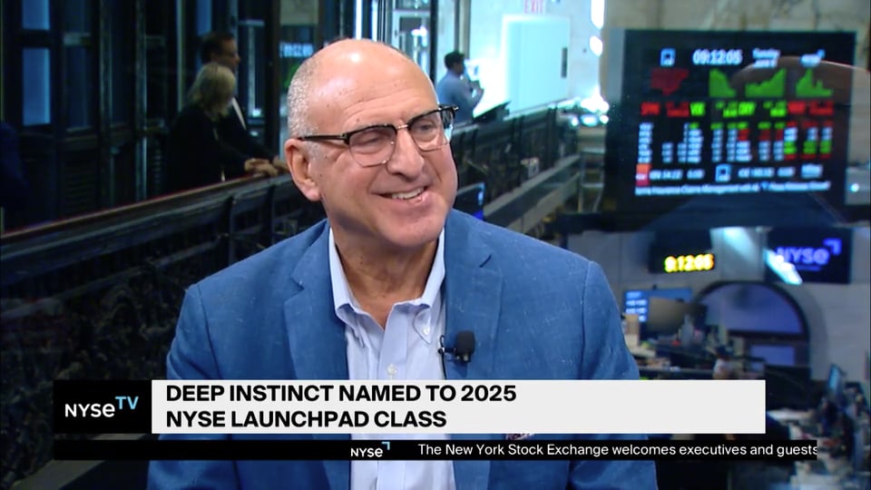 Lane Bess, CEO,   Deep Instinct Joins NYSE TV Live