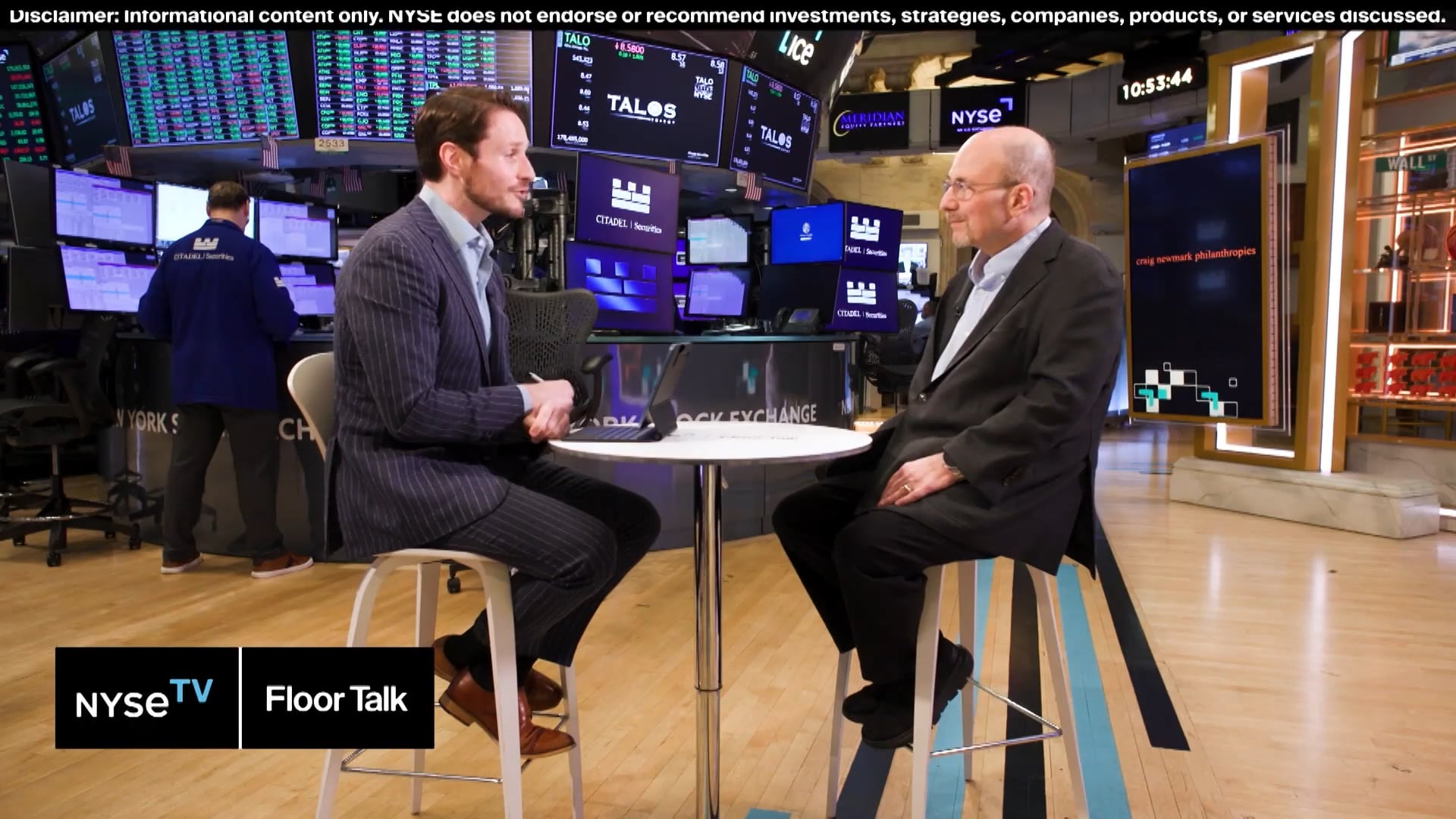 Craig Newmark, Founder, Craig Newmark Philanthropies Joins NYSE TV Livemp4