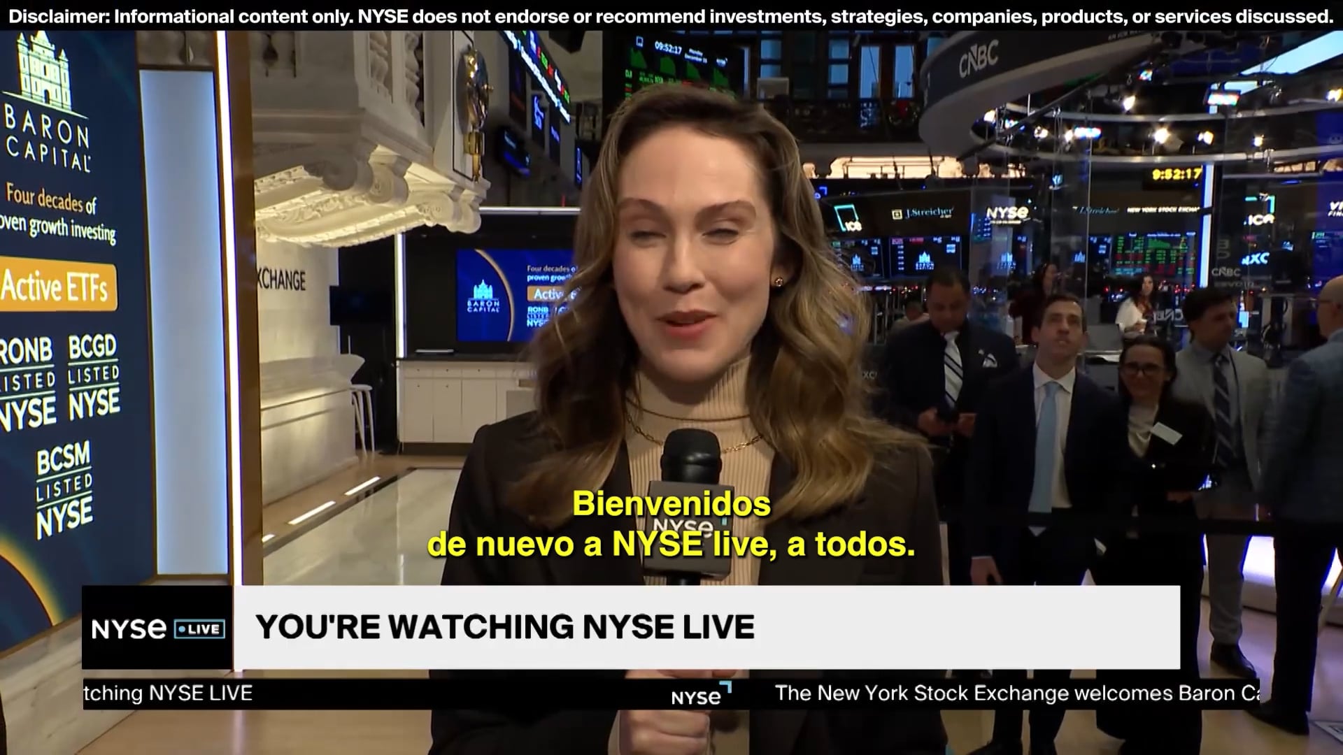 Baron Capital Celebrates Launch of Active ETFs on NYSE Ringing Opening Bell ES