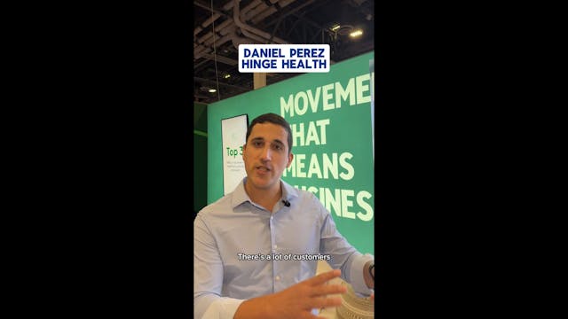 Hinge Health CEO Daniel Perez at HLTH...