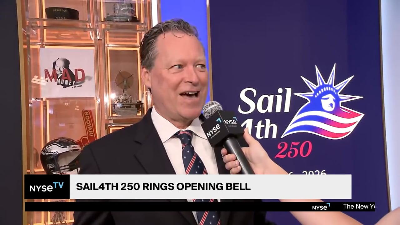 Chris O’Brien, President, Sail4th 250 Joins NYSE TV from Floor