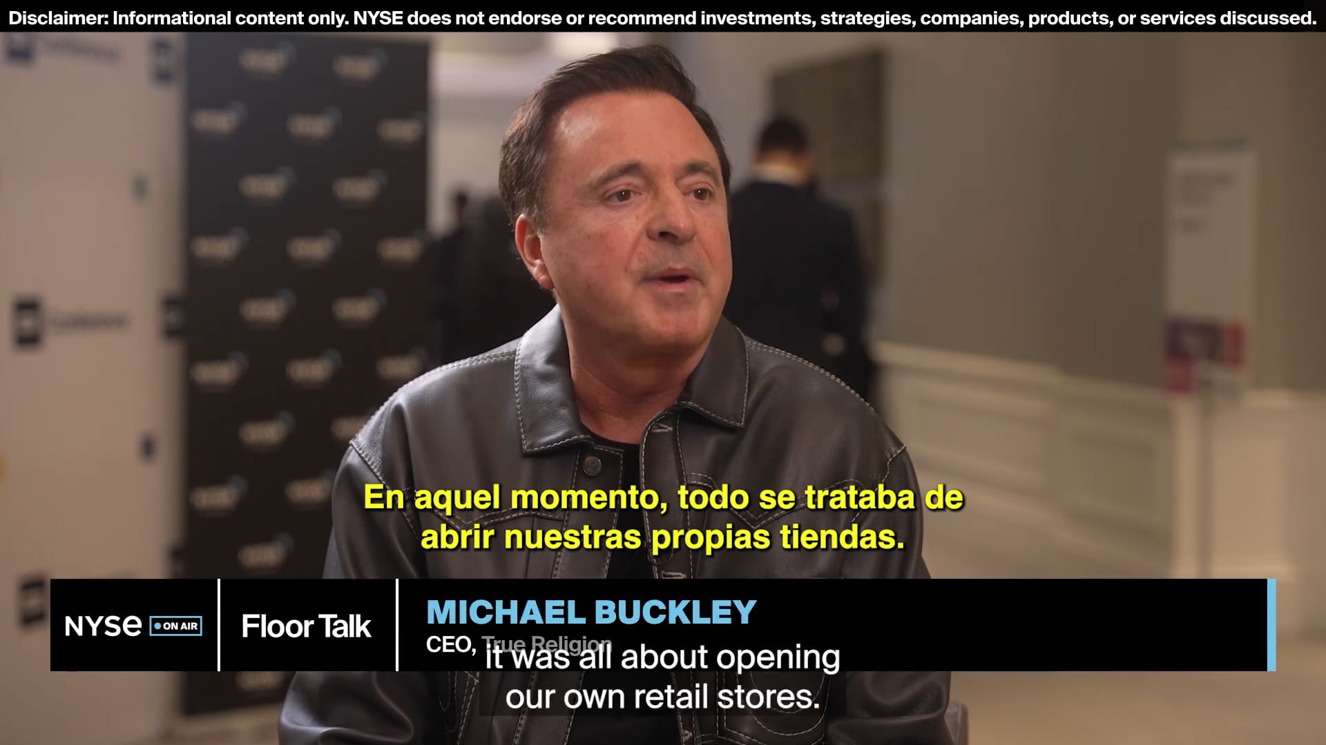 True Religion Michael Buckley NYSE Live ES