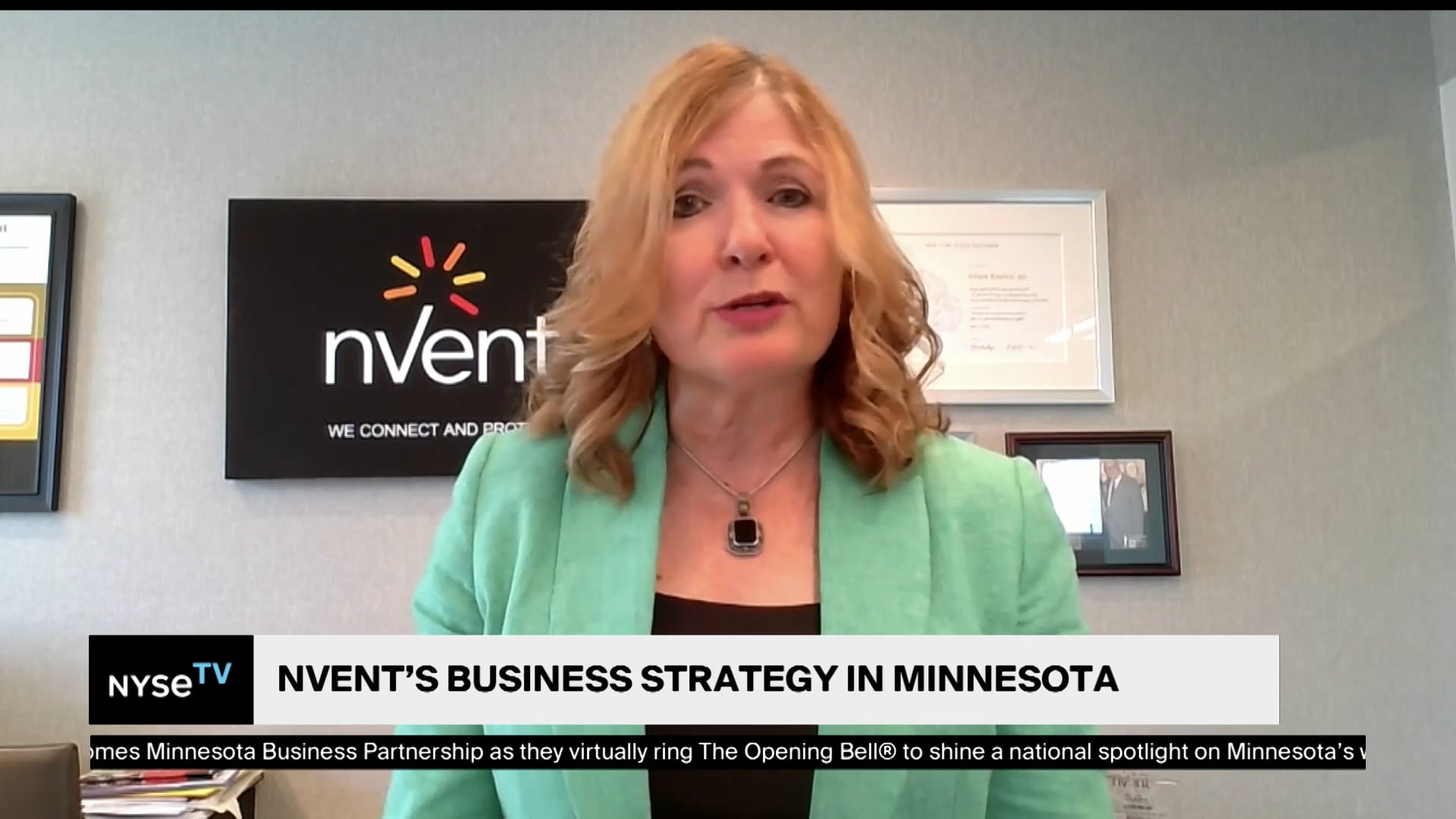 Beth Wozniak, Chair + CEO, nVent Joins NYSE TV