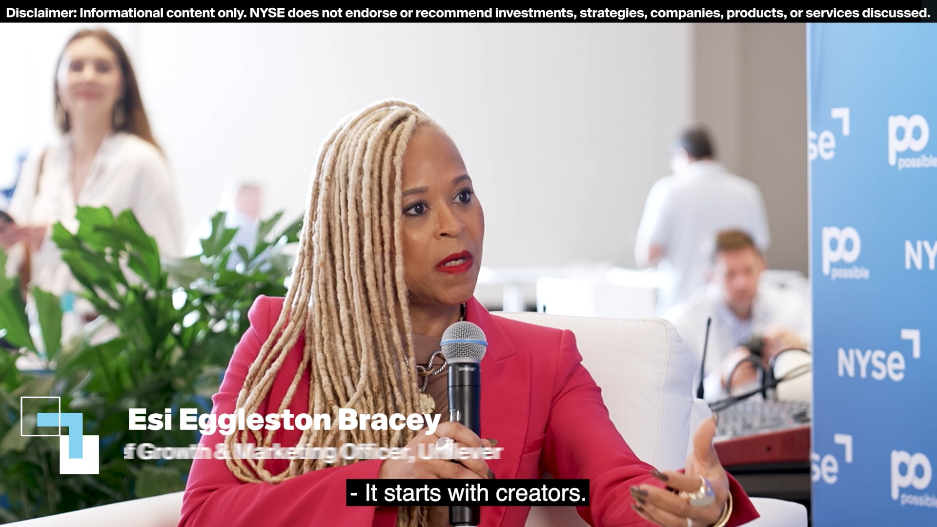 Unilever's Esi Eggleston Bracey, Chief Growth + CMO, joins NYSE Speakers' Corner