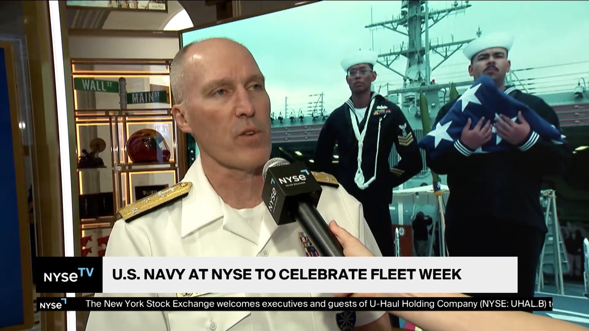 Vice Admiral Rob Gaucher, Commander, Naval Submarine Forces at the U.S. Navy Joins Live on NYSE TV