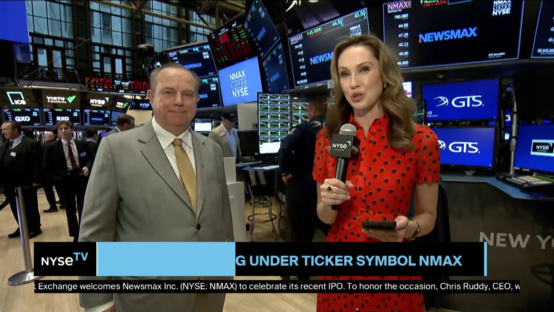 Christopher Ruddy, Founder + CEO at Newsmax Joins NYSE TV Live