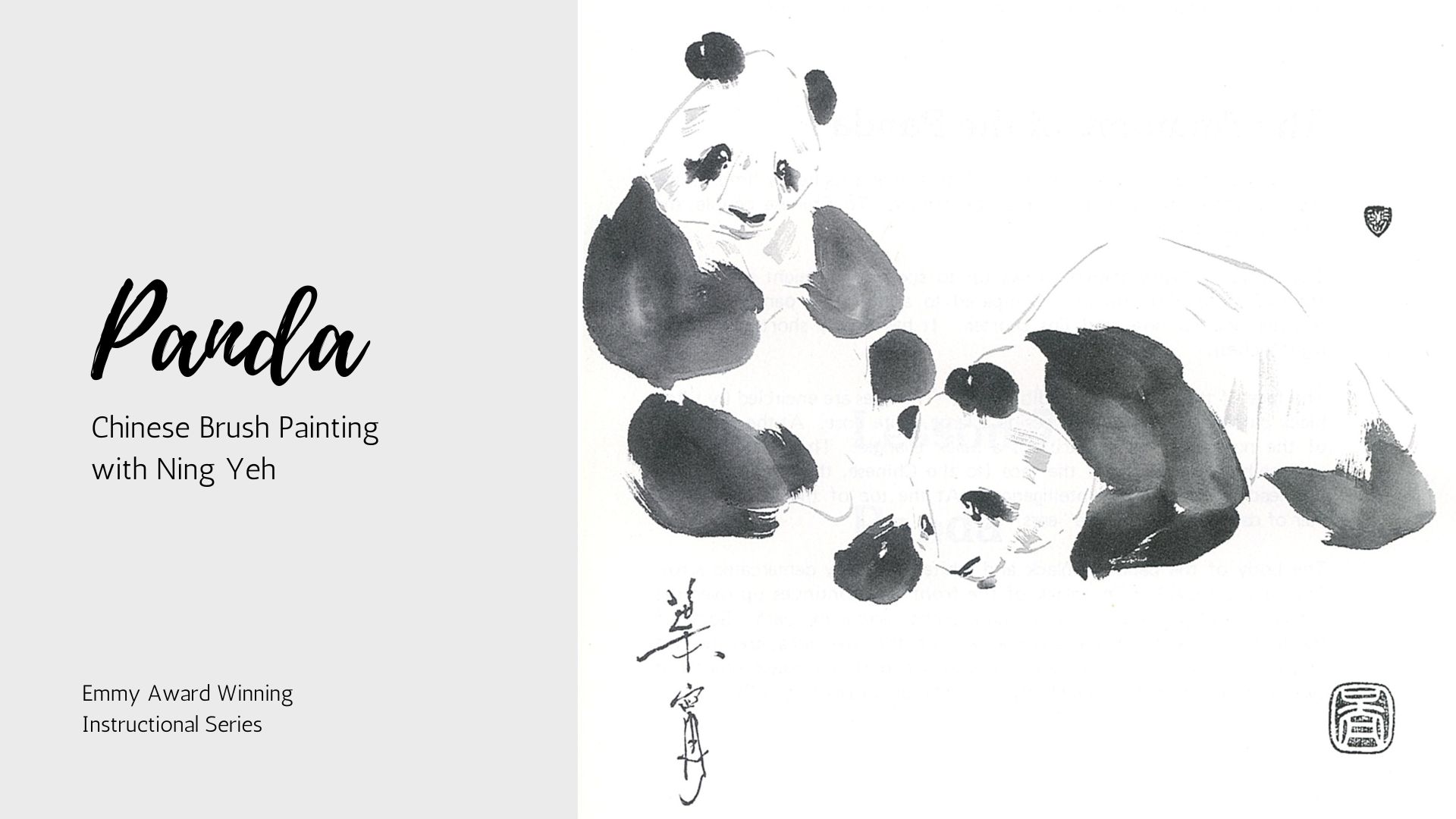 Panda - Chinese Brush Painting with Ning Yeh
