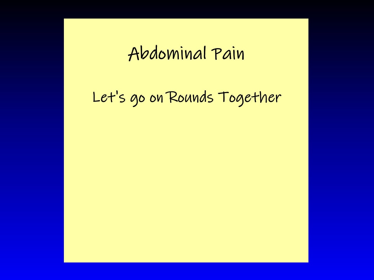 Abdominal Pain