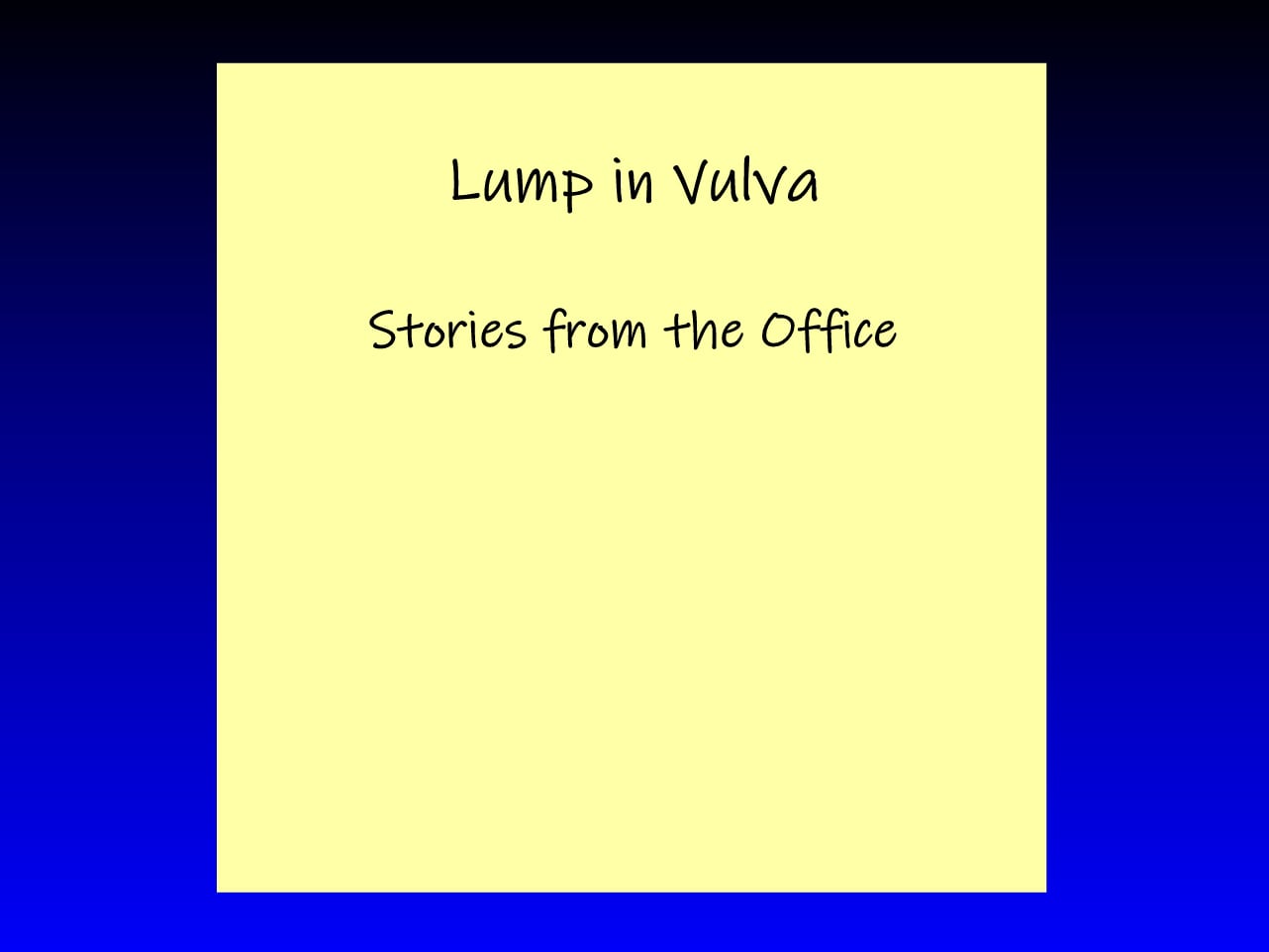 Lump in Vulva