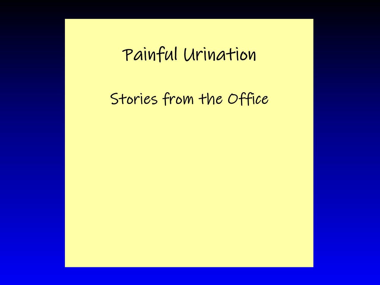 Painful Urination