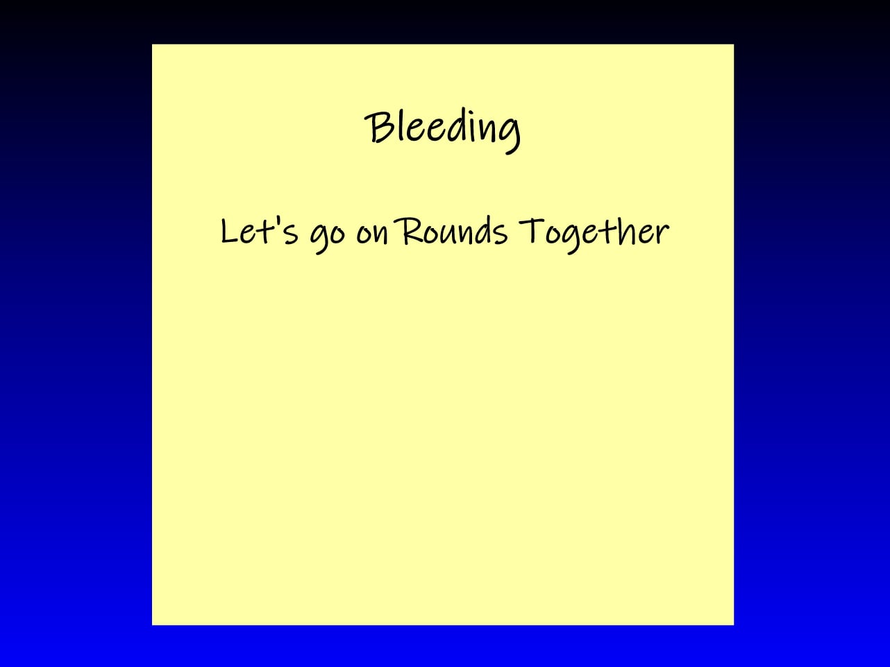 Bleeding