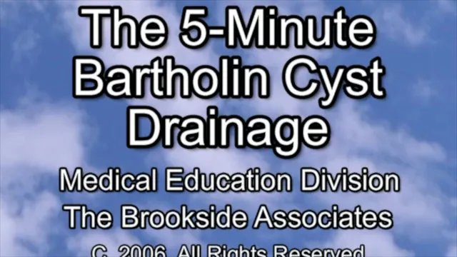 Bartholin Cyst Preview