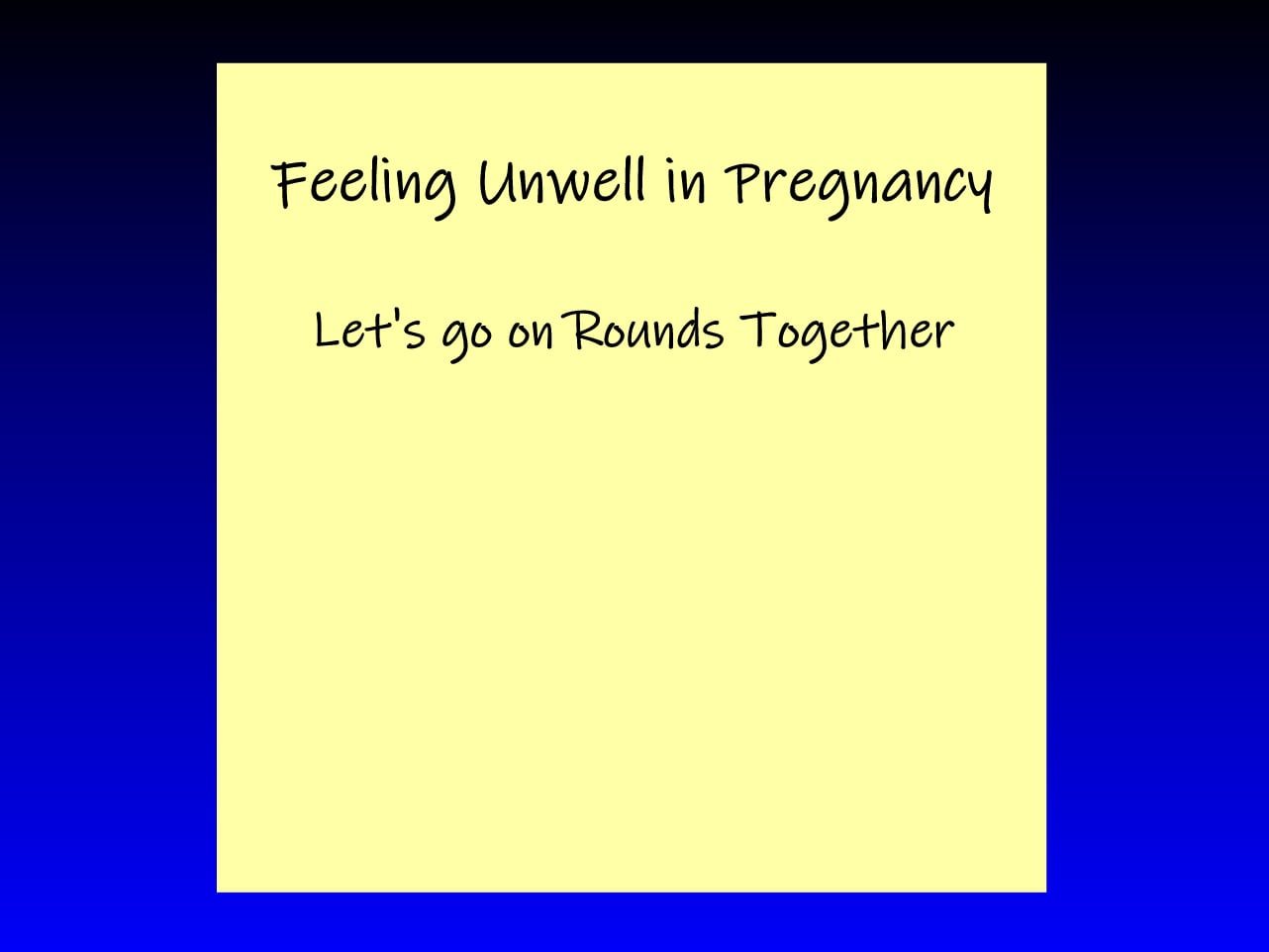Unwell
