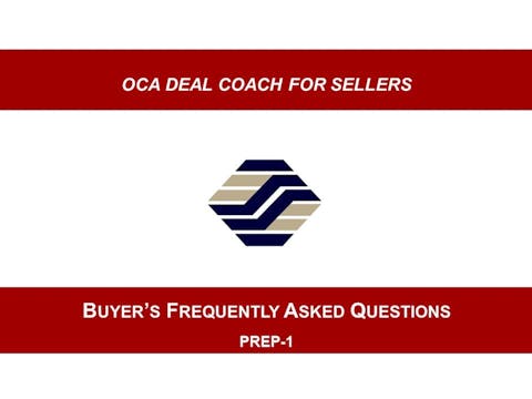 PREP-1 Buyer's Frequently Asked Questions
