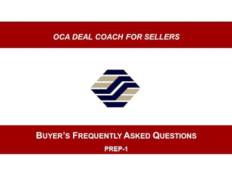 PREP-1 Buyer's Frequently Asked Questions