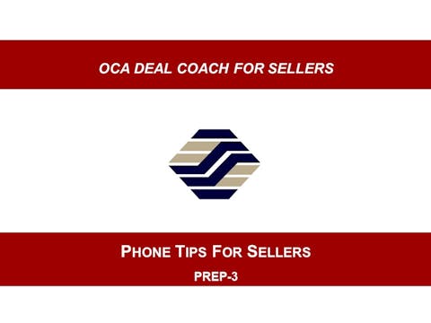PREP-3 Phone Tips For Sellers