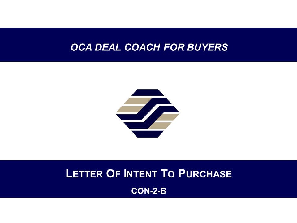 CON-2-B Letter Of Intent To Purchase