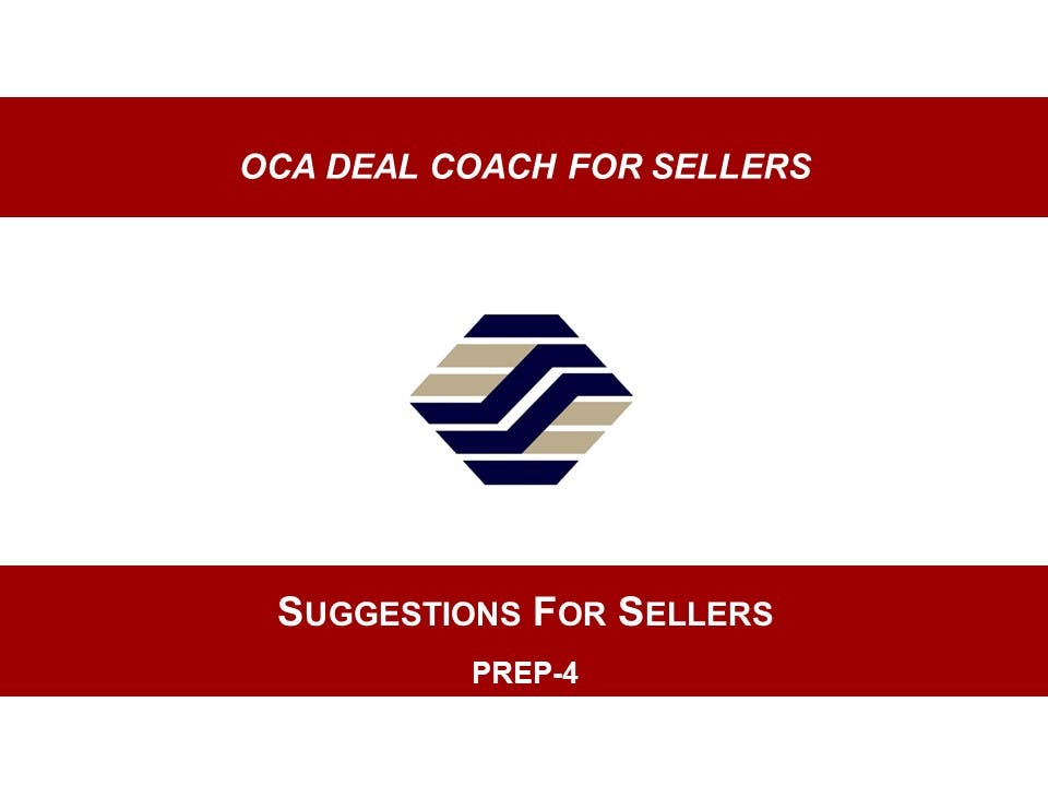 PREP-4 Suggestions For Sellers