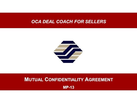 MP-13 Mutual Confidentiality Agreement
