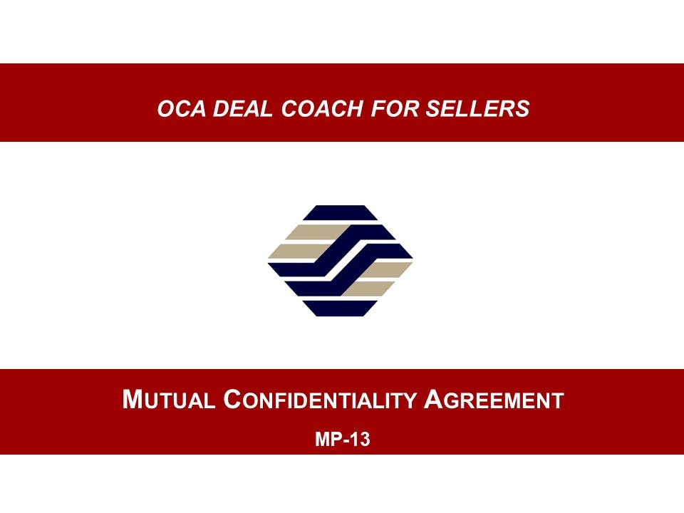 MP-13 Mutual Confidentiality Agreement