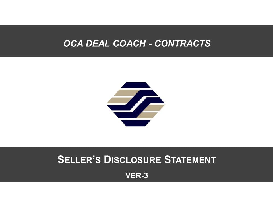 VER-3 Seller's Disclosure Statement