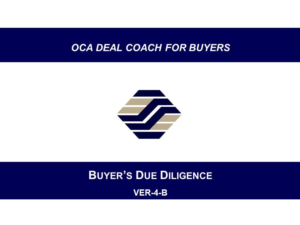 VER-4-B Buyer's Due Diligence