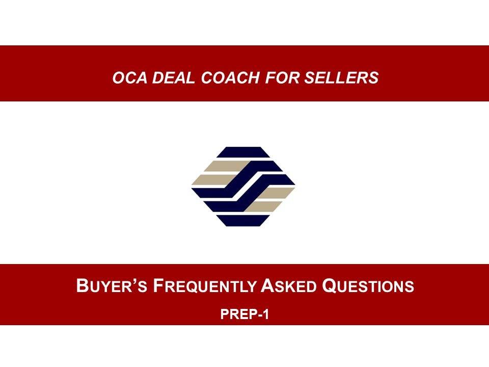 PREP-1 Buyer's Frequently Asked Questions