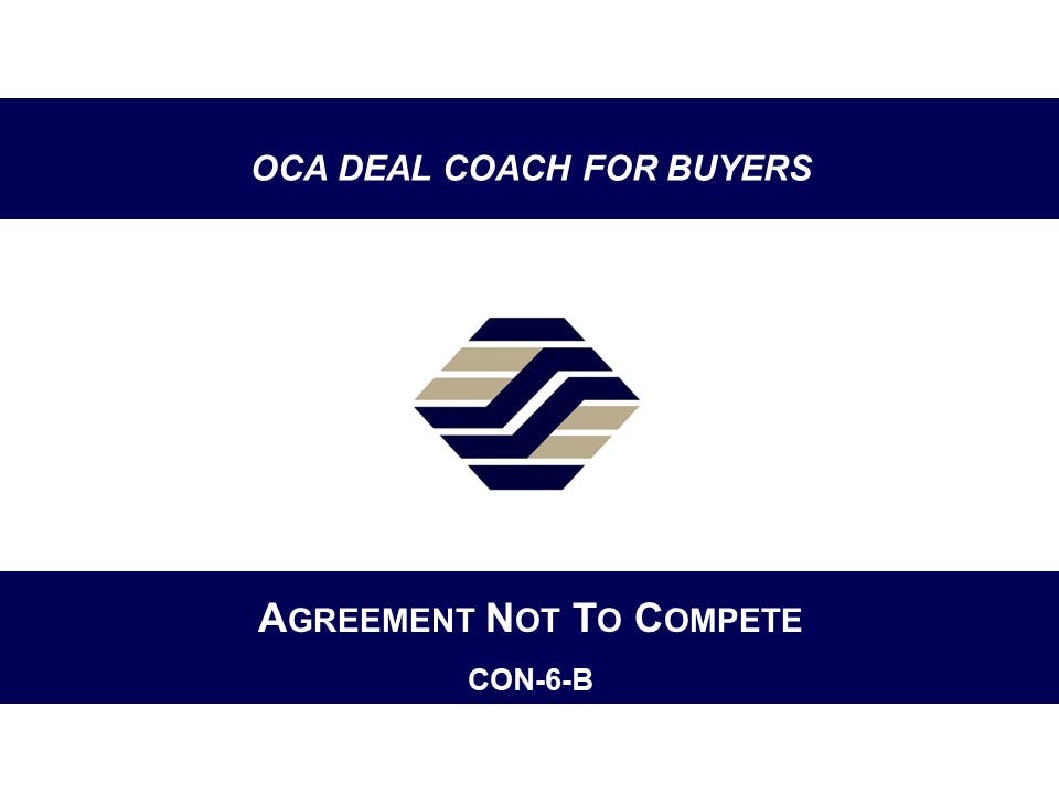 CON-6-B Agreement Not To Compete