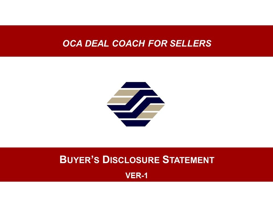VER-1-2-B Buyer Disclosure & Financial Statements