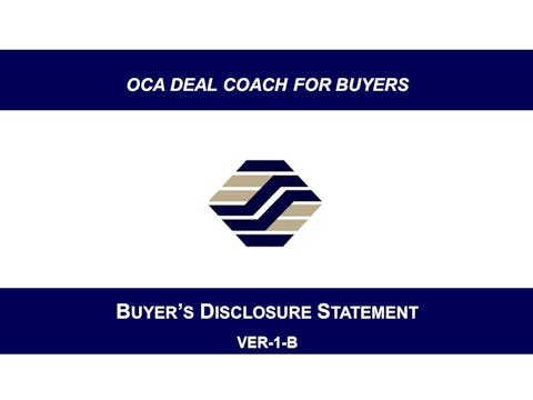 VER-1-2-B Buyer Disclosure & Financial Statements