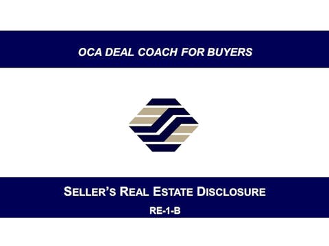RE-1-B Seller's Real Estate Disclosure