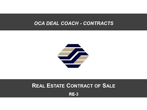 RE-3 Real Estate Contract of Sale