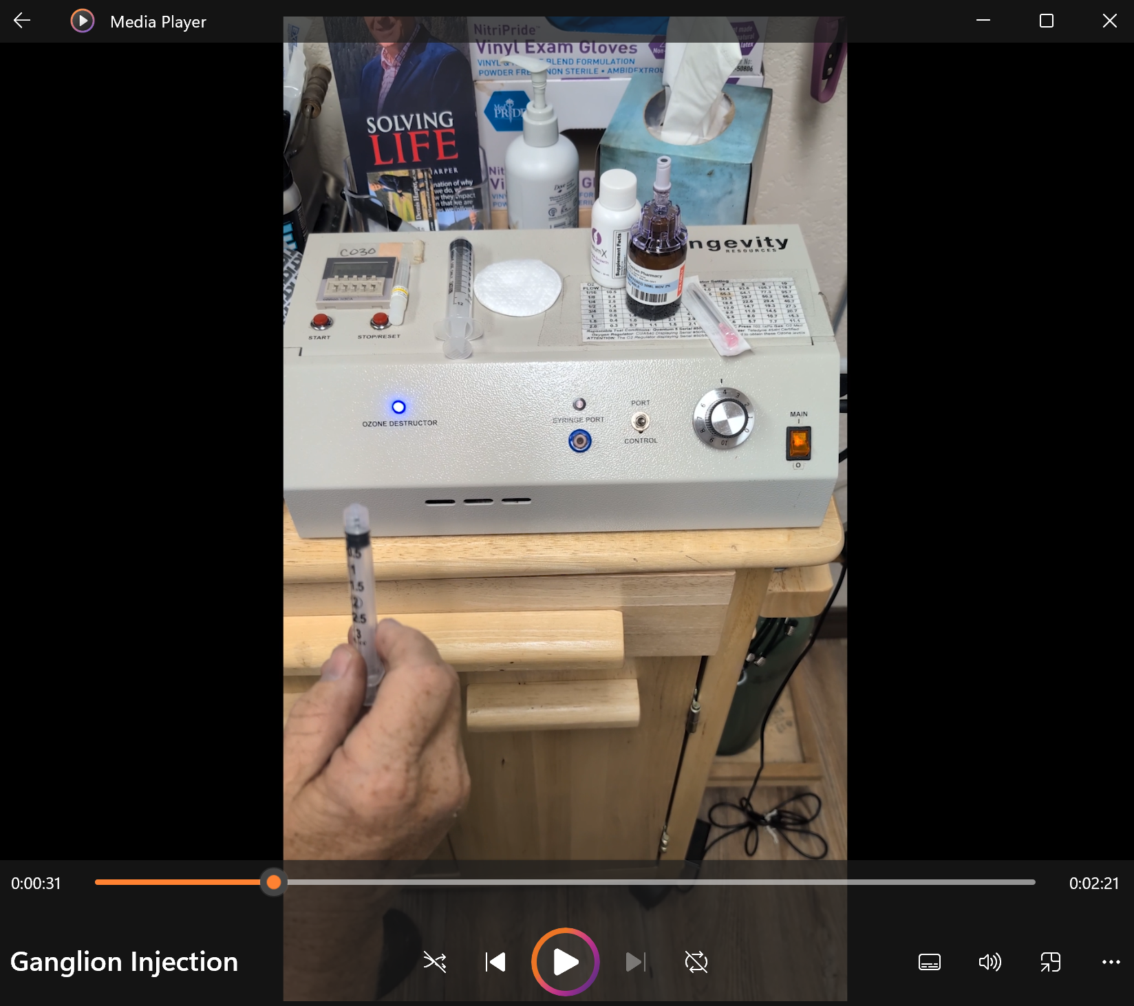 Ganglion Injection
