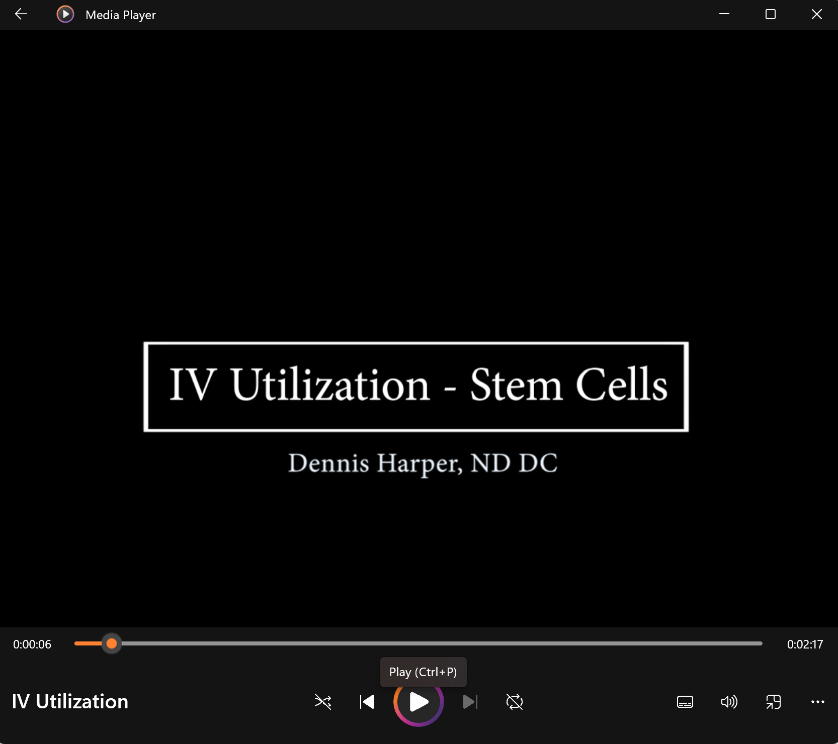 IV Utilization - Stem Cell Treatment