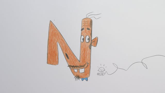 Øisteins blyant ABC: N = Nese