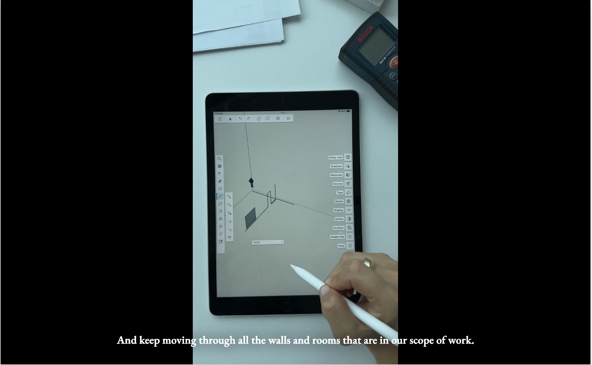 04.3. On-site measurements using SketchUp on iPad