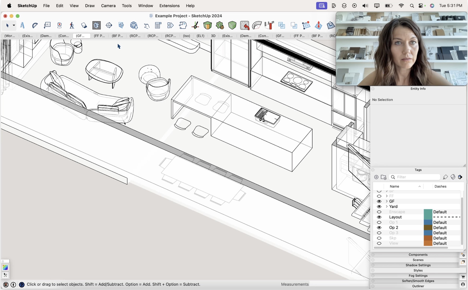 06.18. Living Room modeling concept, modeling joinery/cabinetry AC vent 