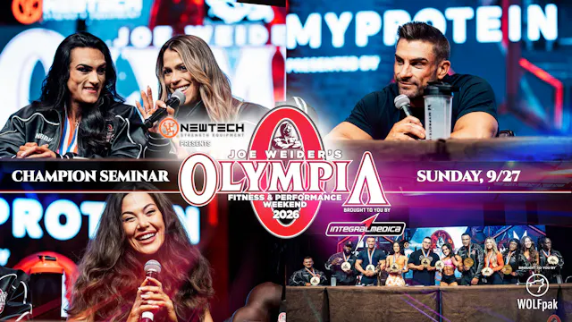 Sun Champions Seminar - 2026 Olympia
