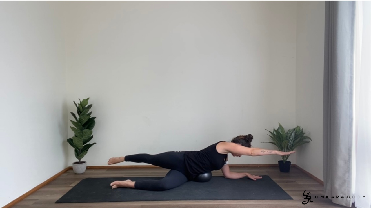 Deep core workout with stability ball