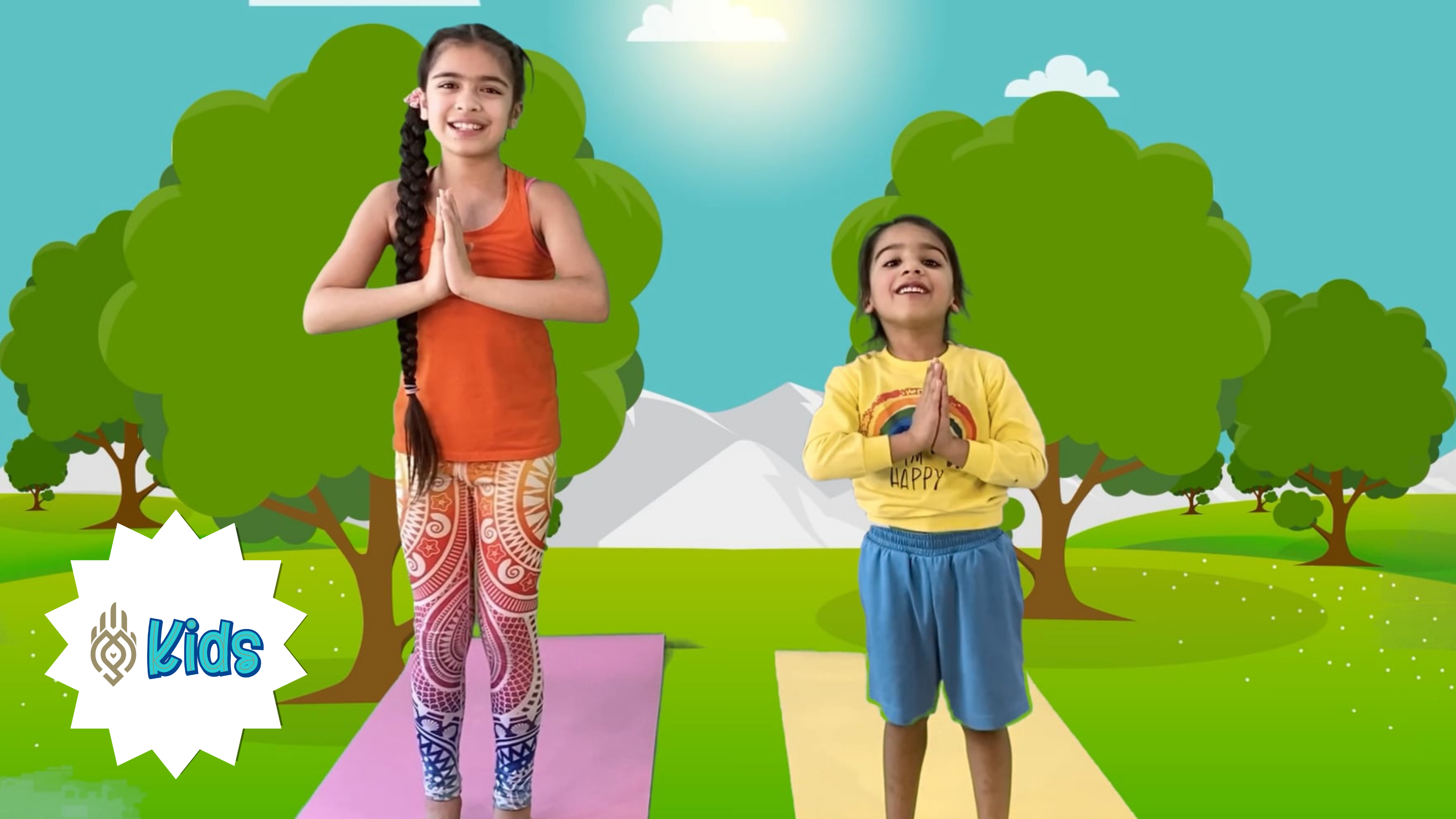 Sun Salutations Variation 2 | An OM Warrior Kids Preschool Video