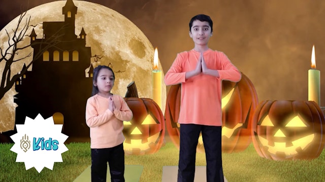 Halloween Sun Salutations 1 | An OM Warrior Kids Holiday Yoga Video